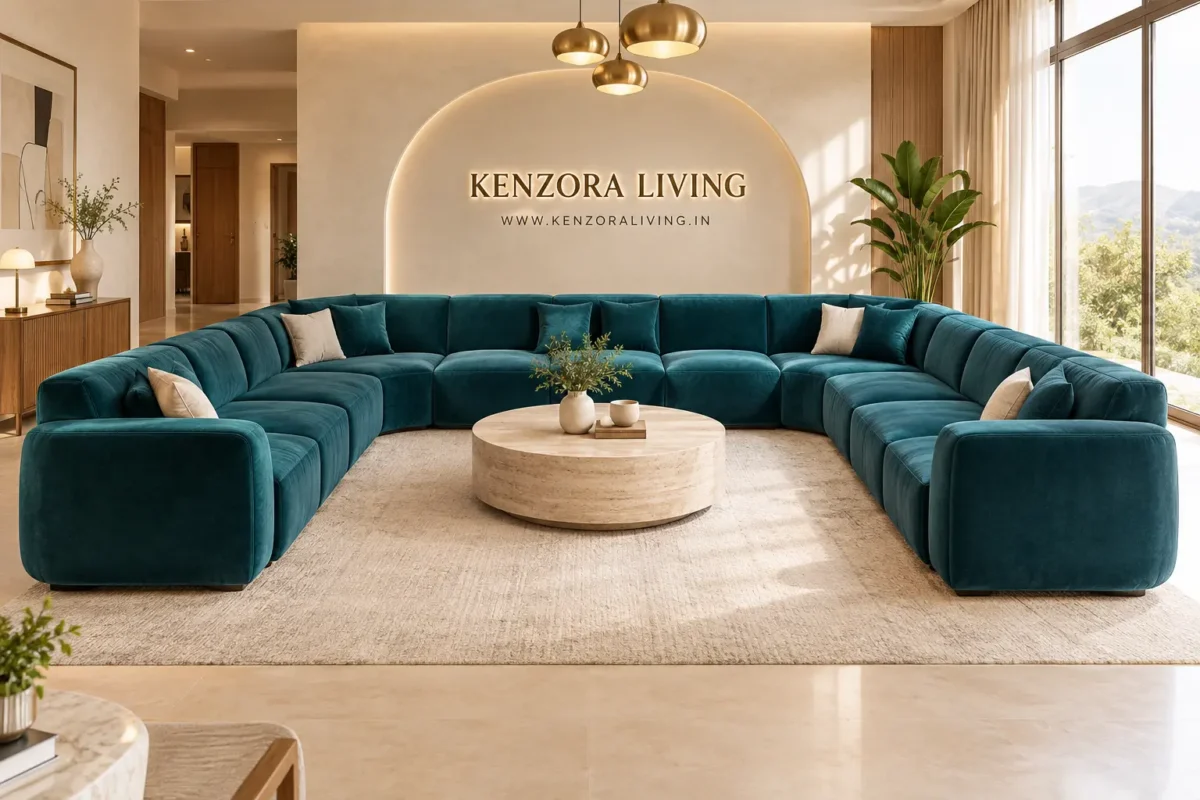 velvet u shaped sectional sofa shivamogga